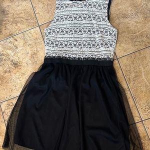 Cream and Black dress